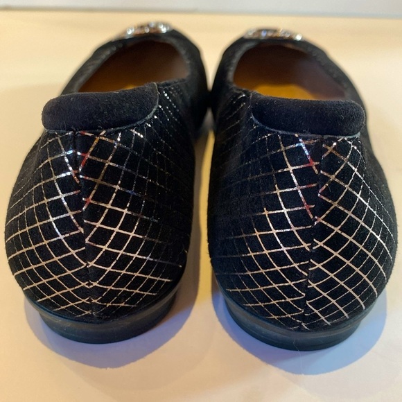 BeautiFeel Black & Gold Suede Leather Medallion Ballet Flats Size 6.5 (37) - Picture 15 of 15